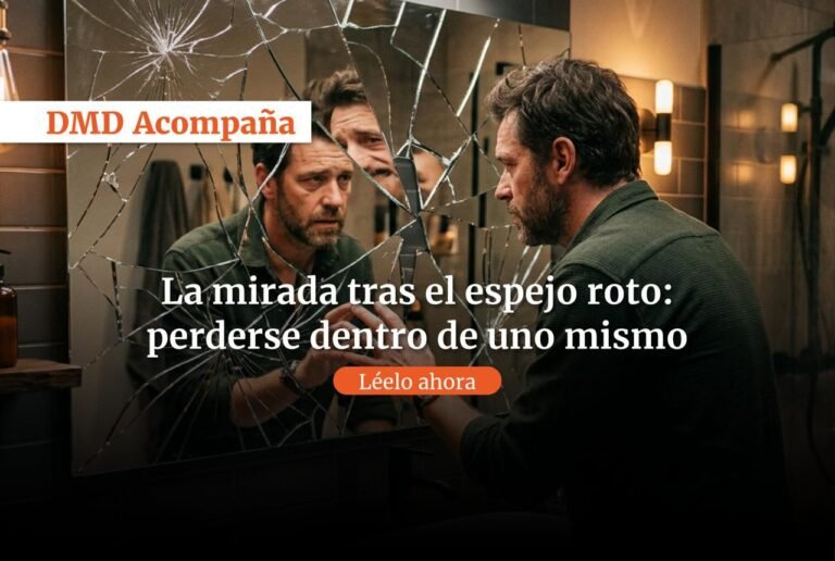 Portada blog - mirada de un hombre a través de un espejo roto